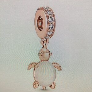 Pandora Rose Gold Turtle Charm Bracelet